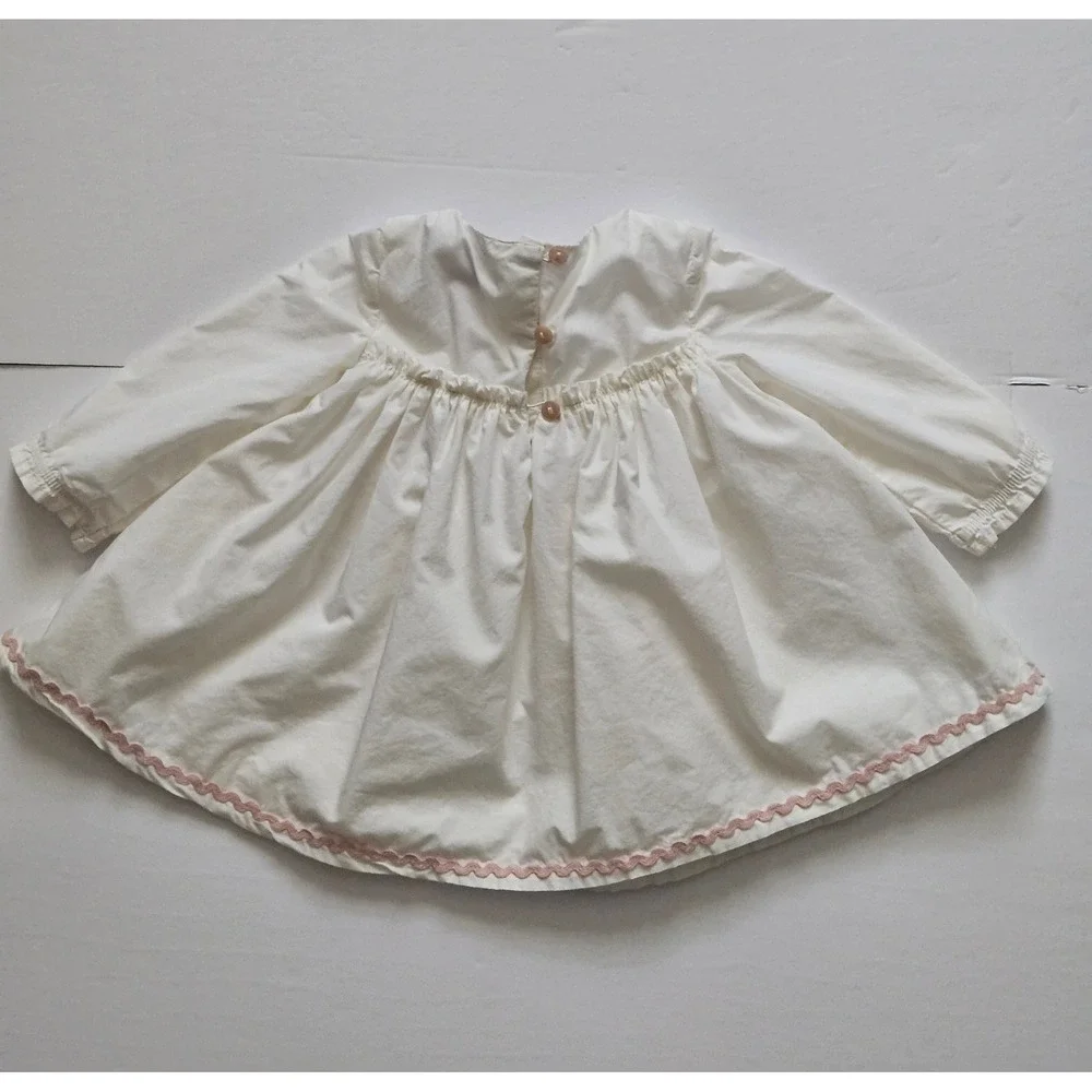 Catherine Malandrino Baby Girl Pintucked Dress 3-6M 100% Cotton Heirloom Cottage